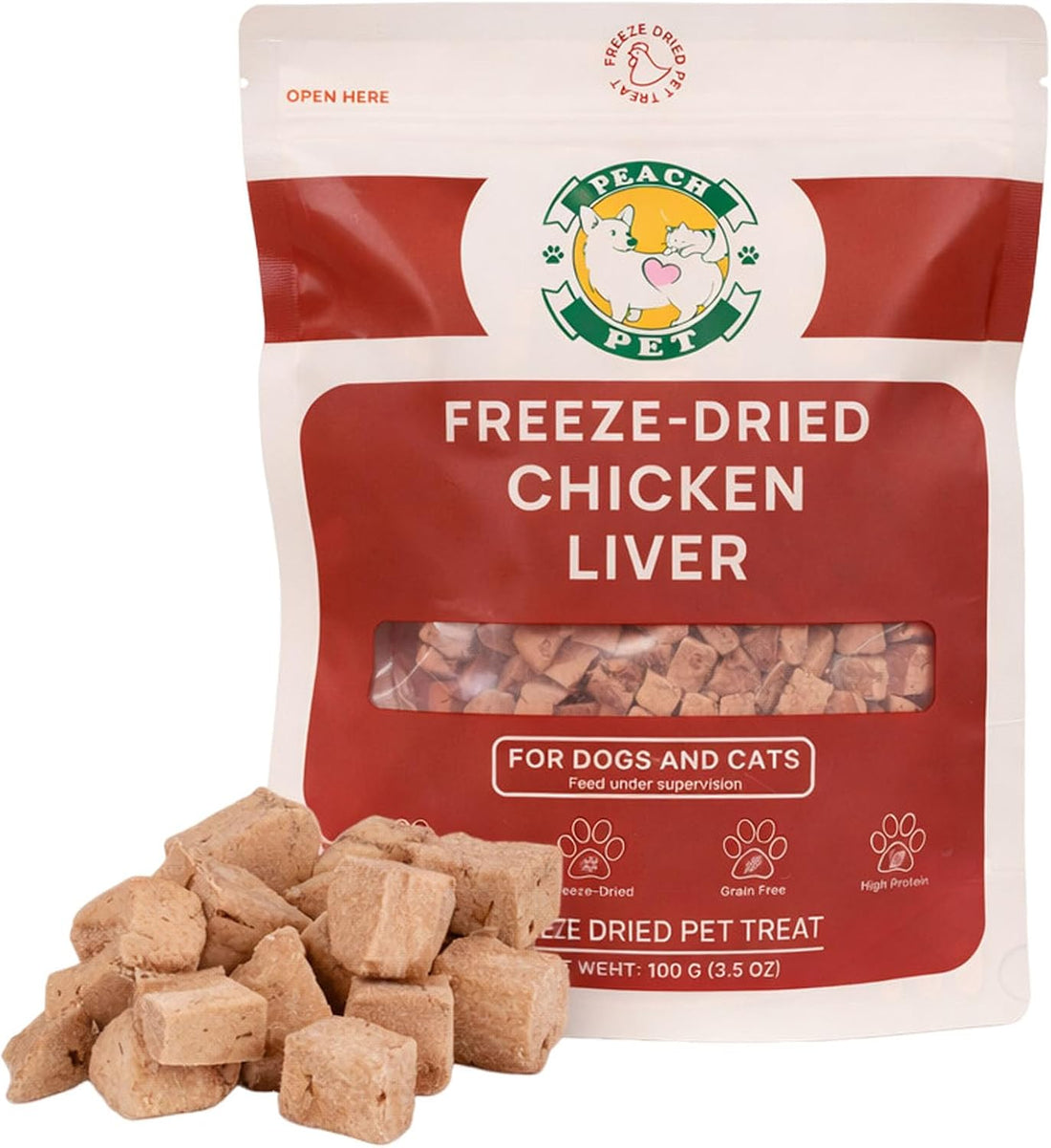 Freeze Dried Rabbit Ear, Single Ingredient Dog Chew, with Fur