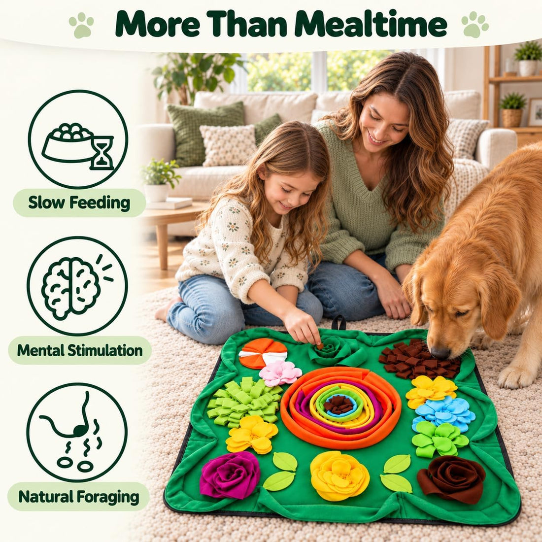 Vextronic Snuffle Mat for Dogs, Large Dogs Slow Feeder