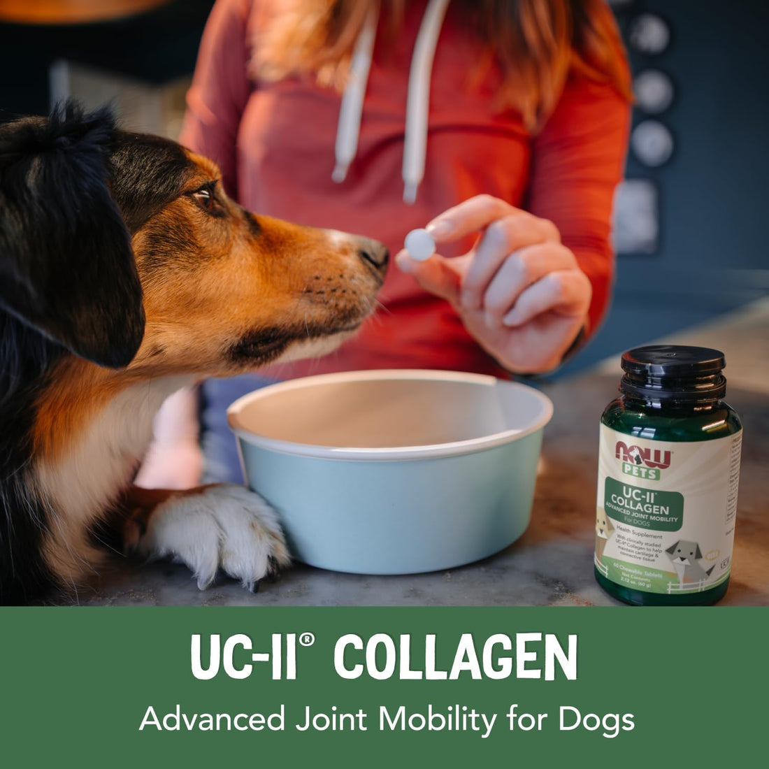 Now® Pets, UC-II® Advanced Joint Mobility Dogs, 60 Chewable Tablets