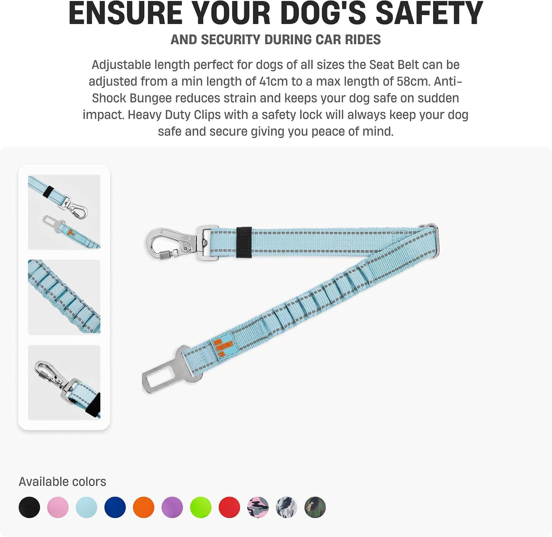 Dog Friendly Co. Dog Seat Belt, Adjustable Car Harness