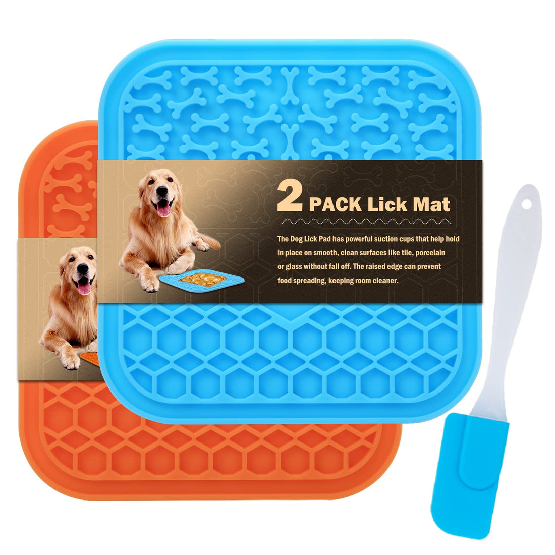 Lick Mat for Dogs - Slow Feeder Licking Mat with Suction Cups