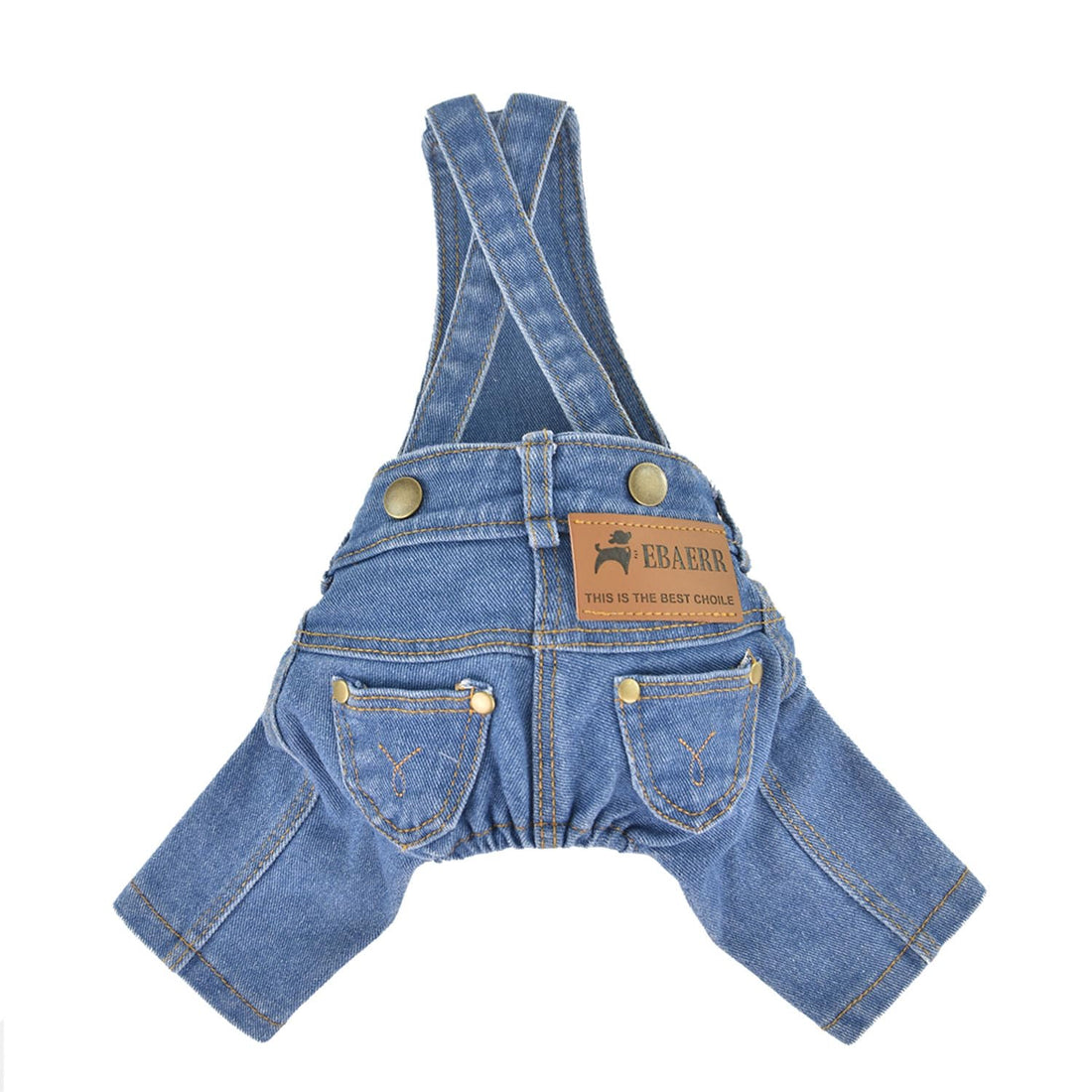 FLAdorepet Classic Dog Denim Jumpsuit Overalls,Dog Pet Cat Jeans