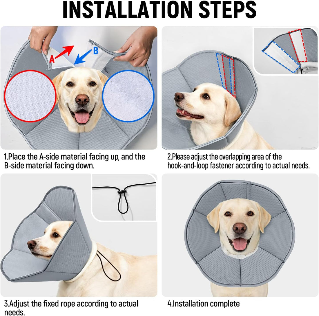 YJGF Soft Dog Cone Collar, Elizabethan Dog Cone Collar Alternative