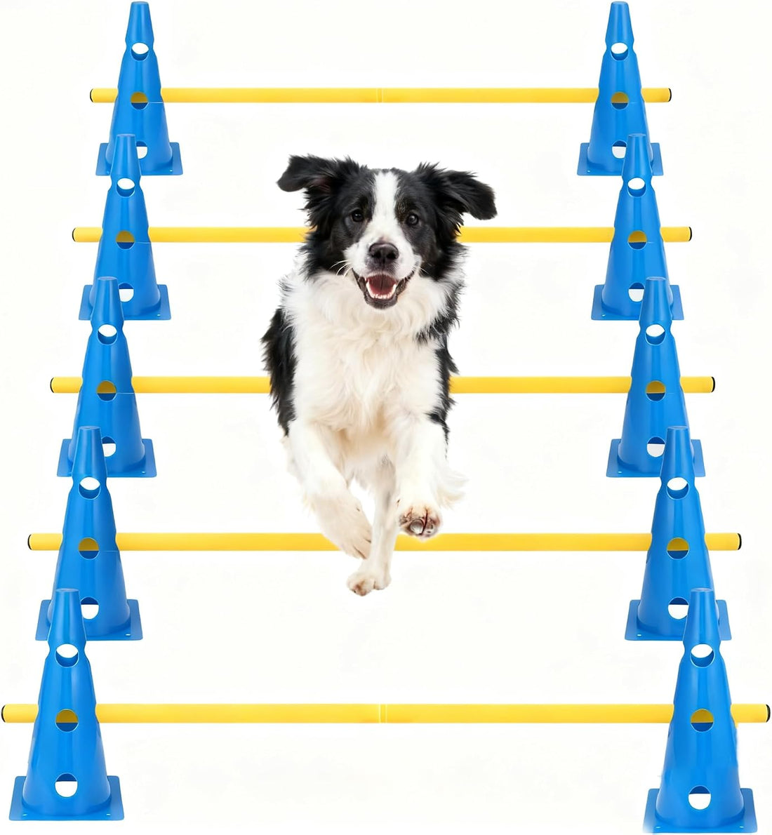 Dog Agility Hurdle Cone Set, 10er 12.5Inch Agility Cones and 5er
