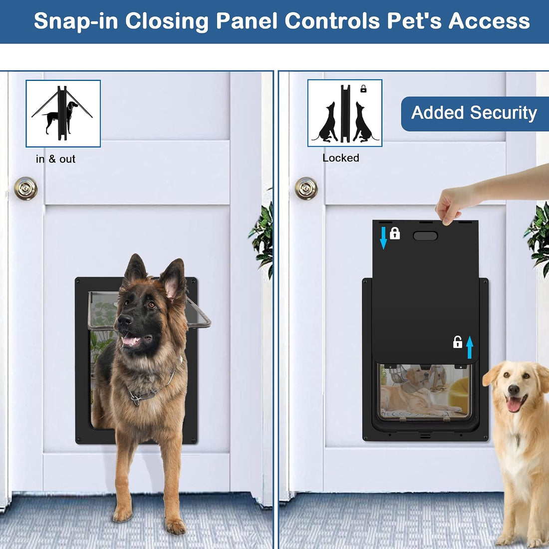CEESC Large Dog Door for Pets Up to 80 lb
