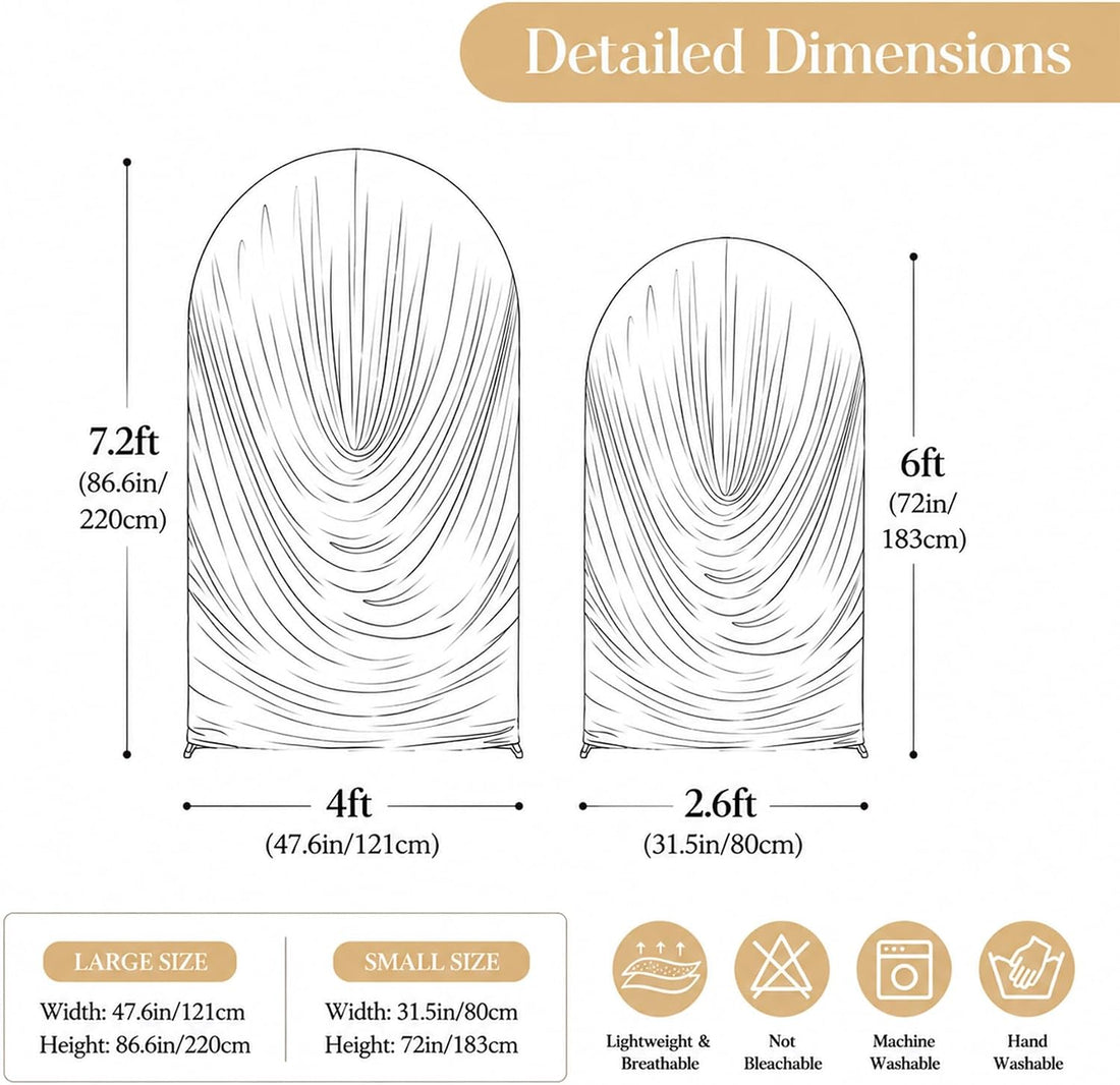 7.2FT & 6FT Elegant Arch Backdrop Cover