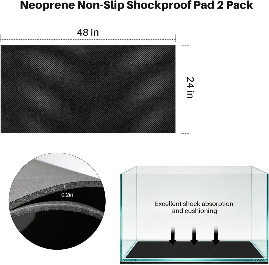 2PCS 24x48in Aquarium Leveling Mat Waterproof Neoprene Fish Tank Mat
