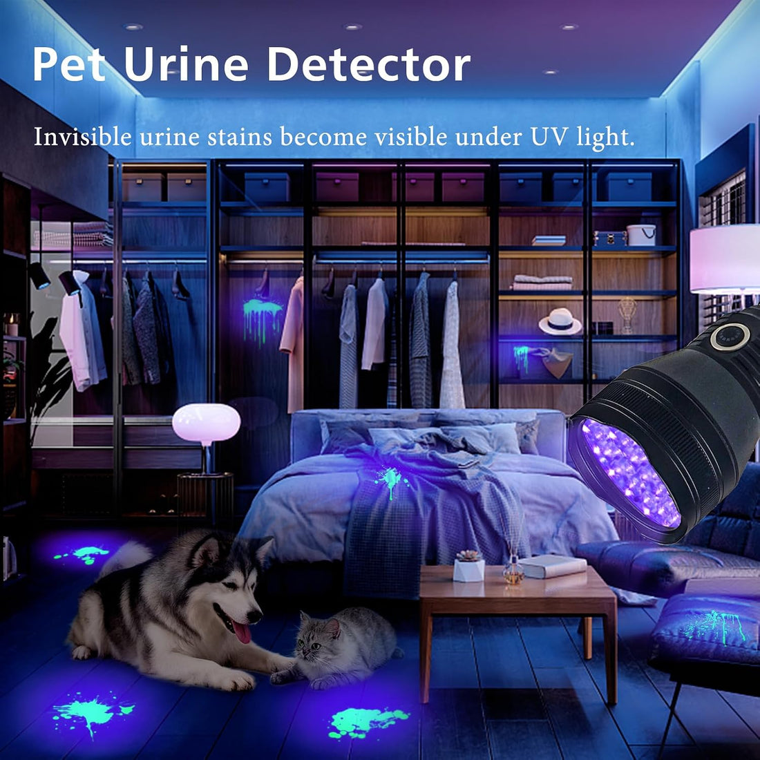 51 LED Rechargeable Ultraviolet Blacklight