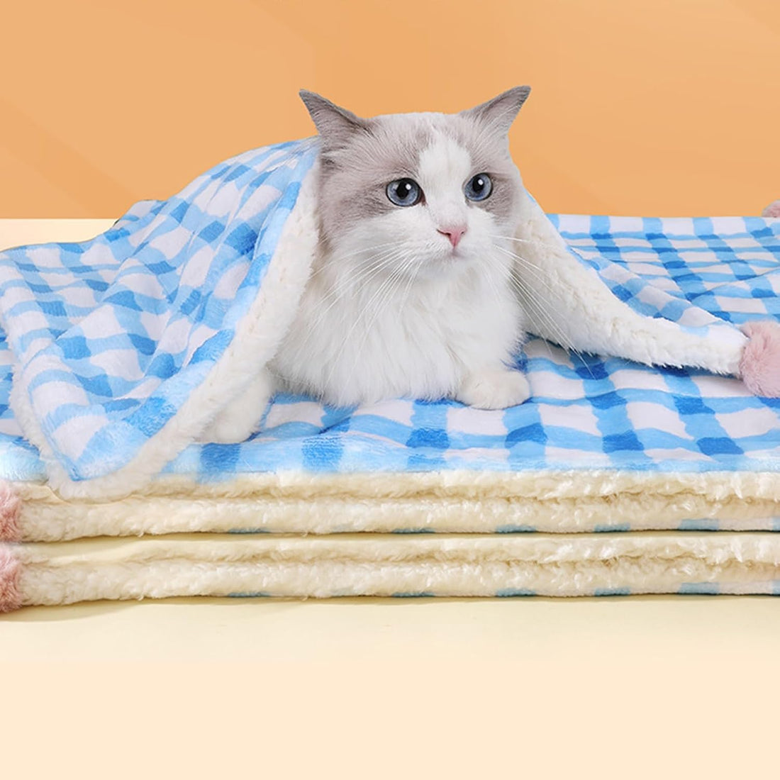 Little Pillow for Cats Puppies Ultra Soft Fluffy Pet Calming Toy Half