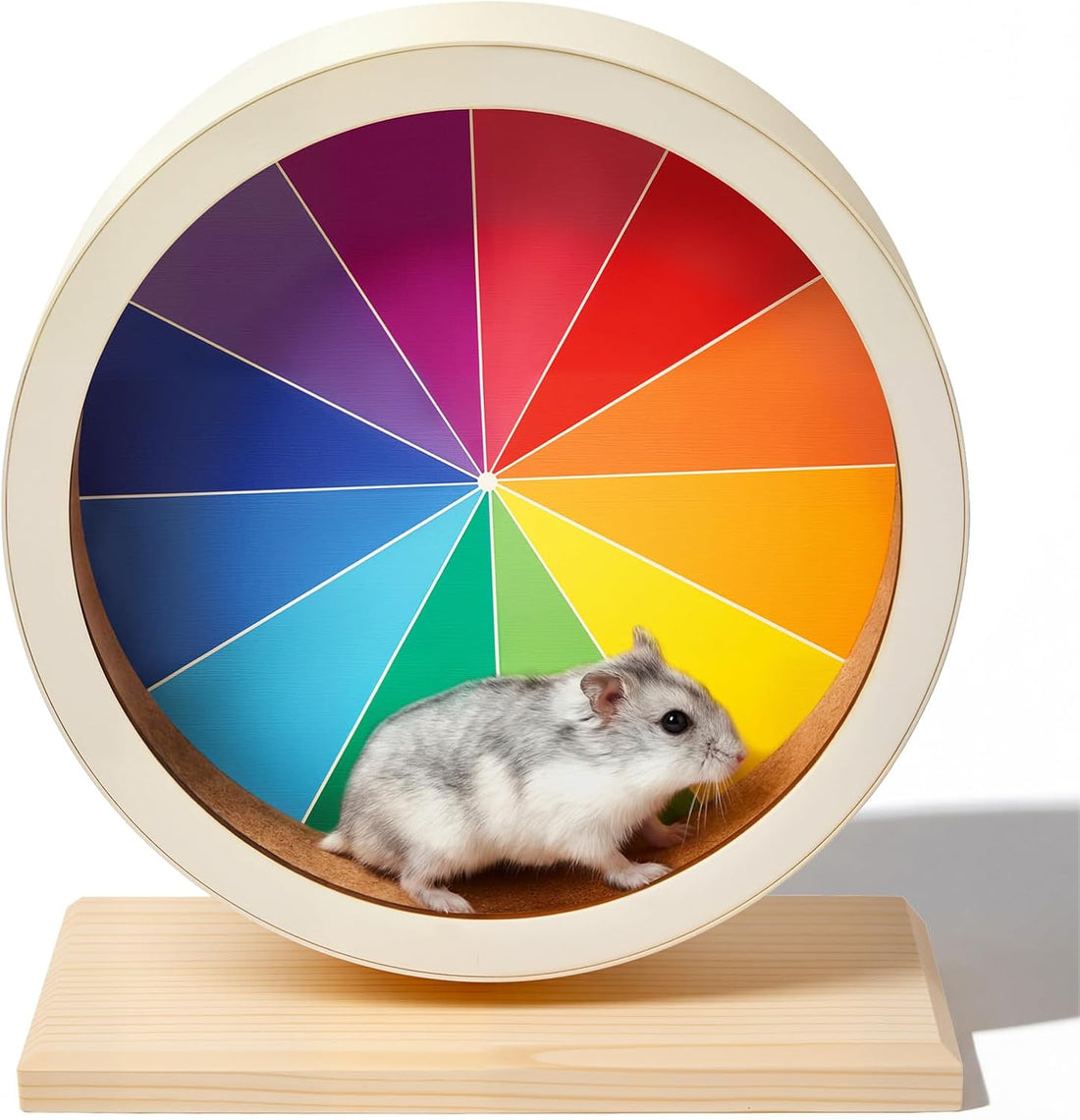Geelin 9 Inch Hamster Wooden Silent Wheel