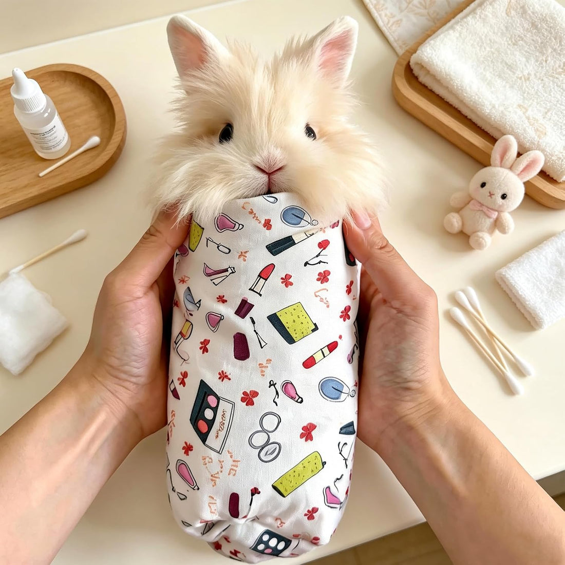 21.6" Grooming Wrap for Rabbit, Rabbit Restraint for Nail Clipping