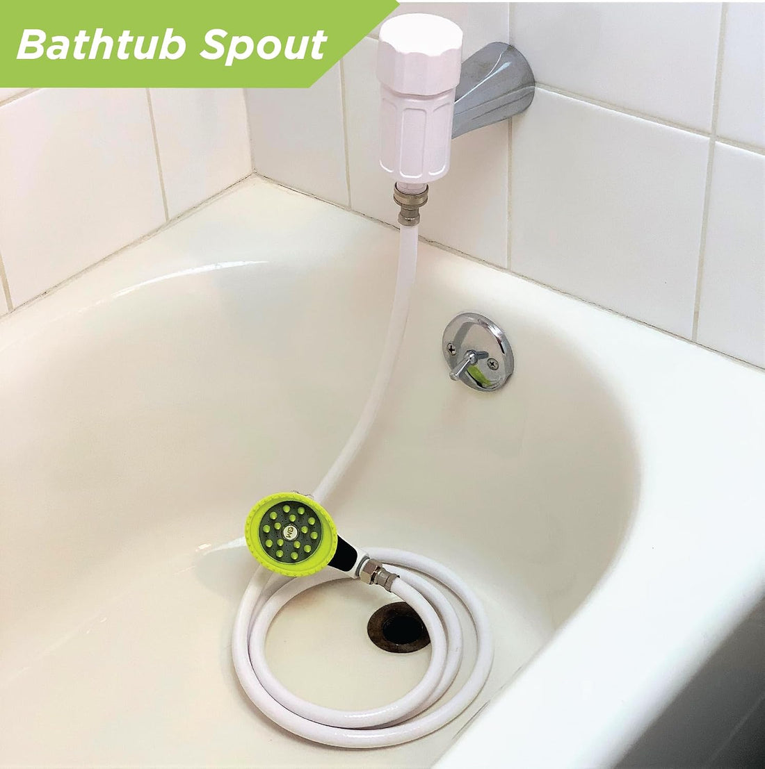 Wondurdog Dog Wash Bathtub Spout Kit, Garden Hose