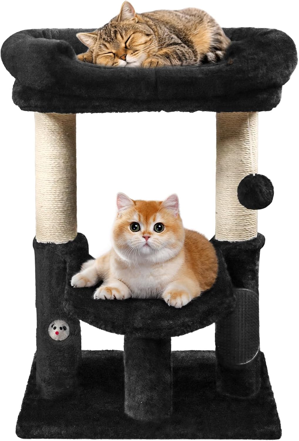 UWELLPETS 24" Tall Small Cat Tree Tower for Indoor Cats, Black