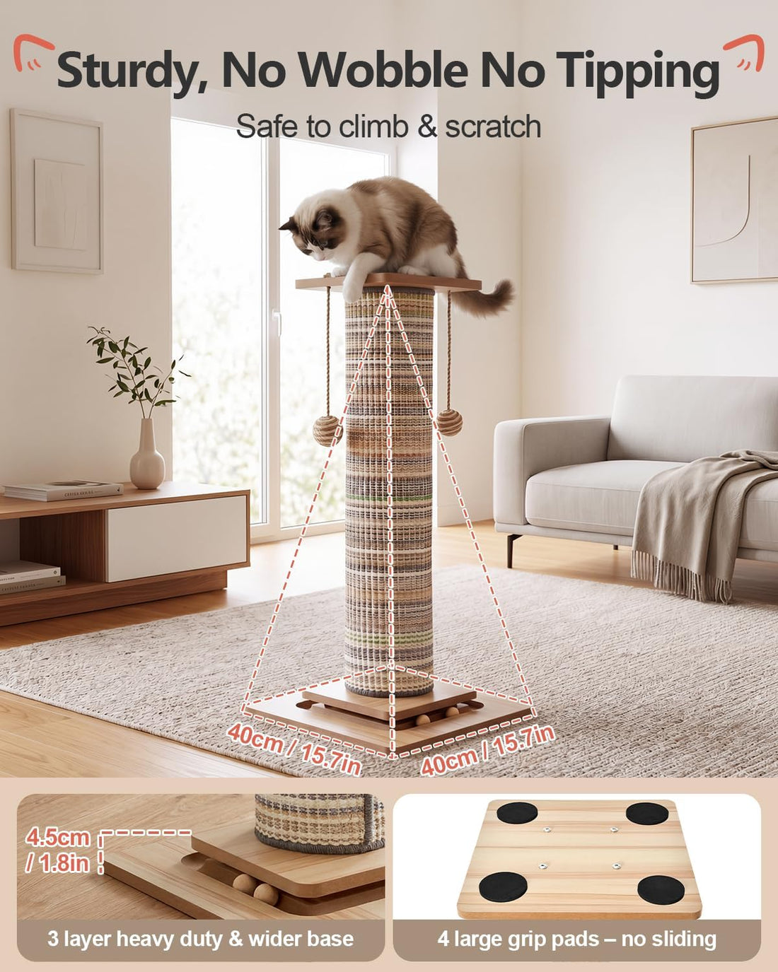 31" Extra Tall Cat Scratching Post