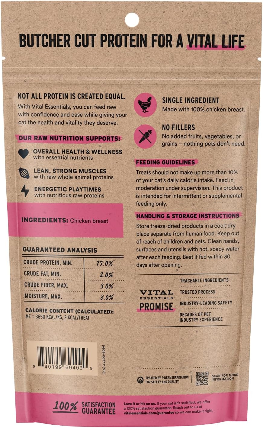 Vital Essentials Freeze Dried Chicken Breast Cat Treats