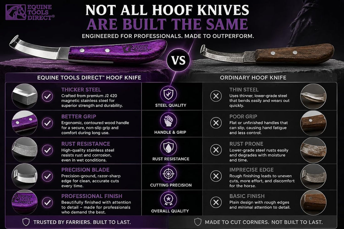 Right-Hand Double Edge Farrier Hoof Knife