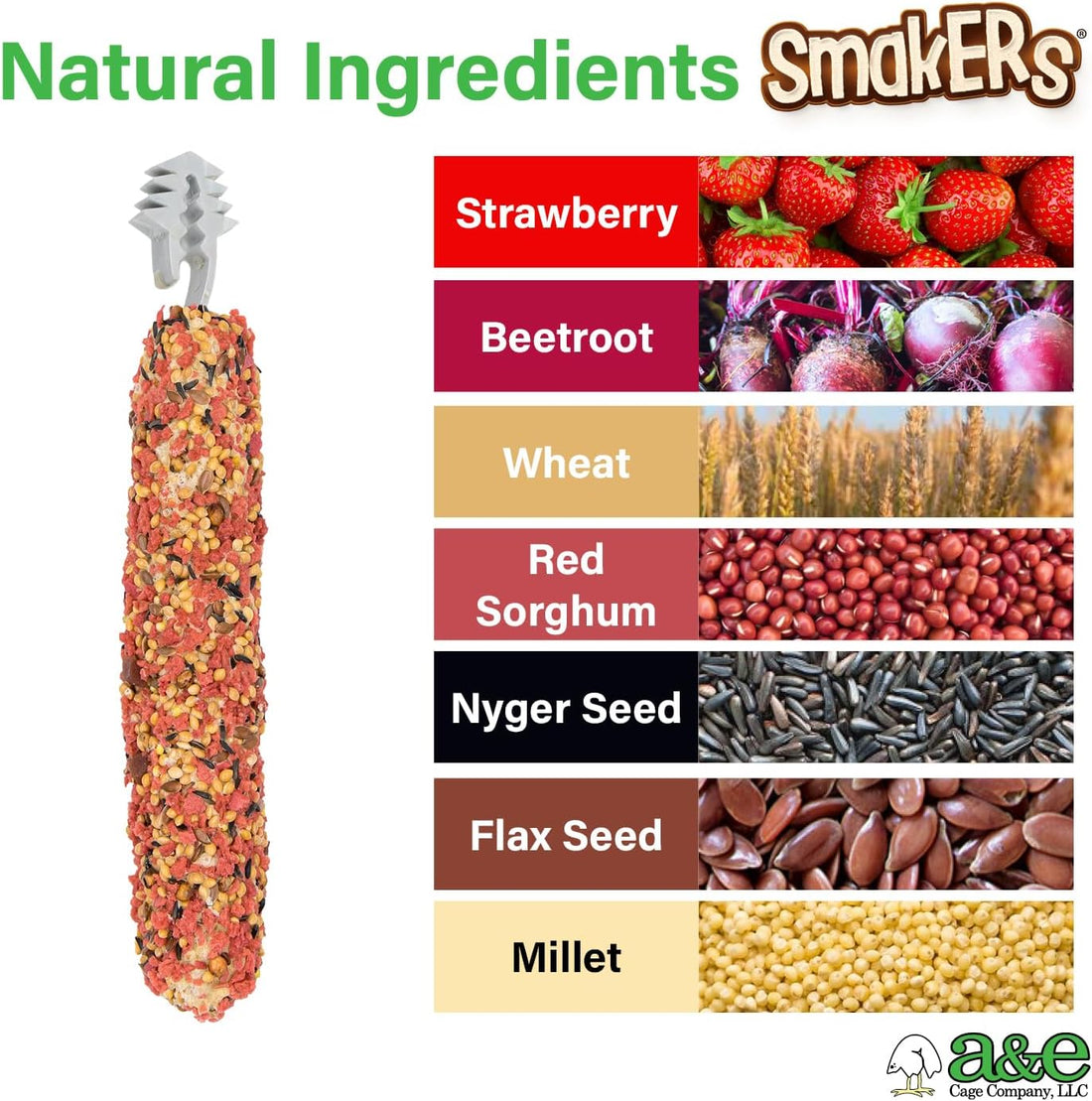 Vitapol Smakers Strawberry Treat Sticks for Parakeets & Budgies