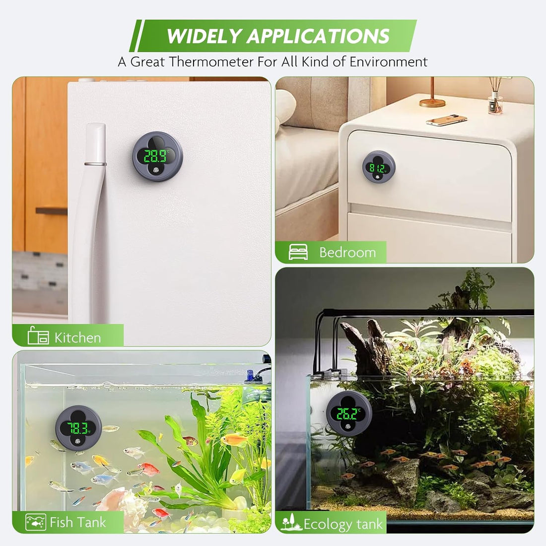 PAIZOO Wireless Aquarium Thermometer Accurate ±0.9℉