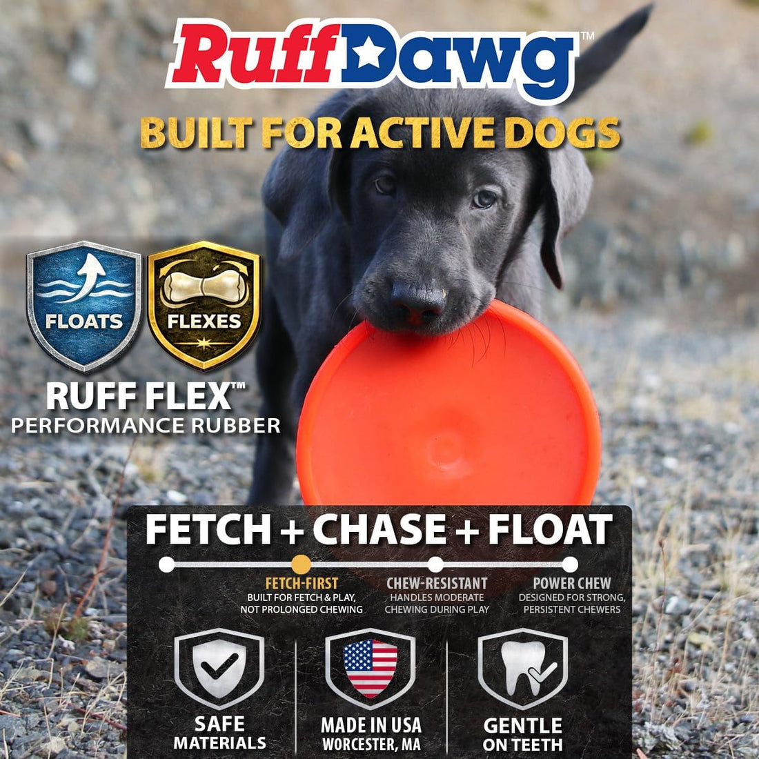 Ruff Dawg Ruff-Flex K9 Flyer JR Flying Disc Dog Toy, SM
