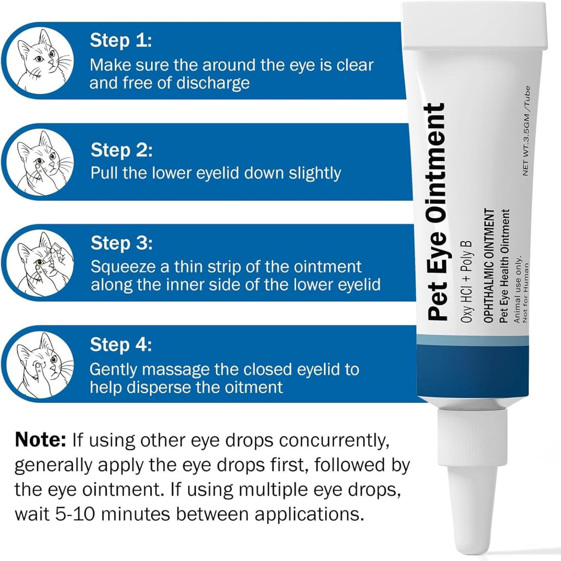 Polika Pet Health Eye Cream for Cats, Dogs, Cattle, Sheep, Horses
