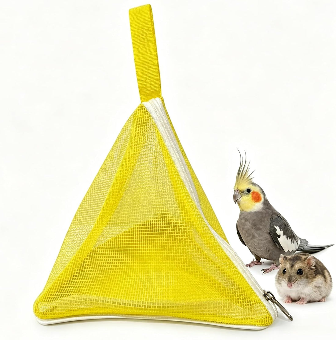 Portable Bird Carrier & Parrot Travel Bag with Hanging Loop and Zipper