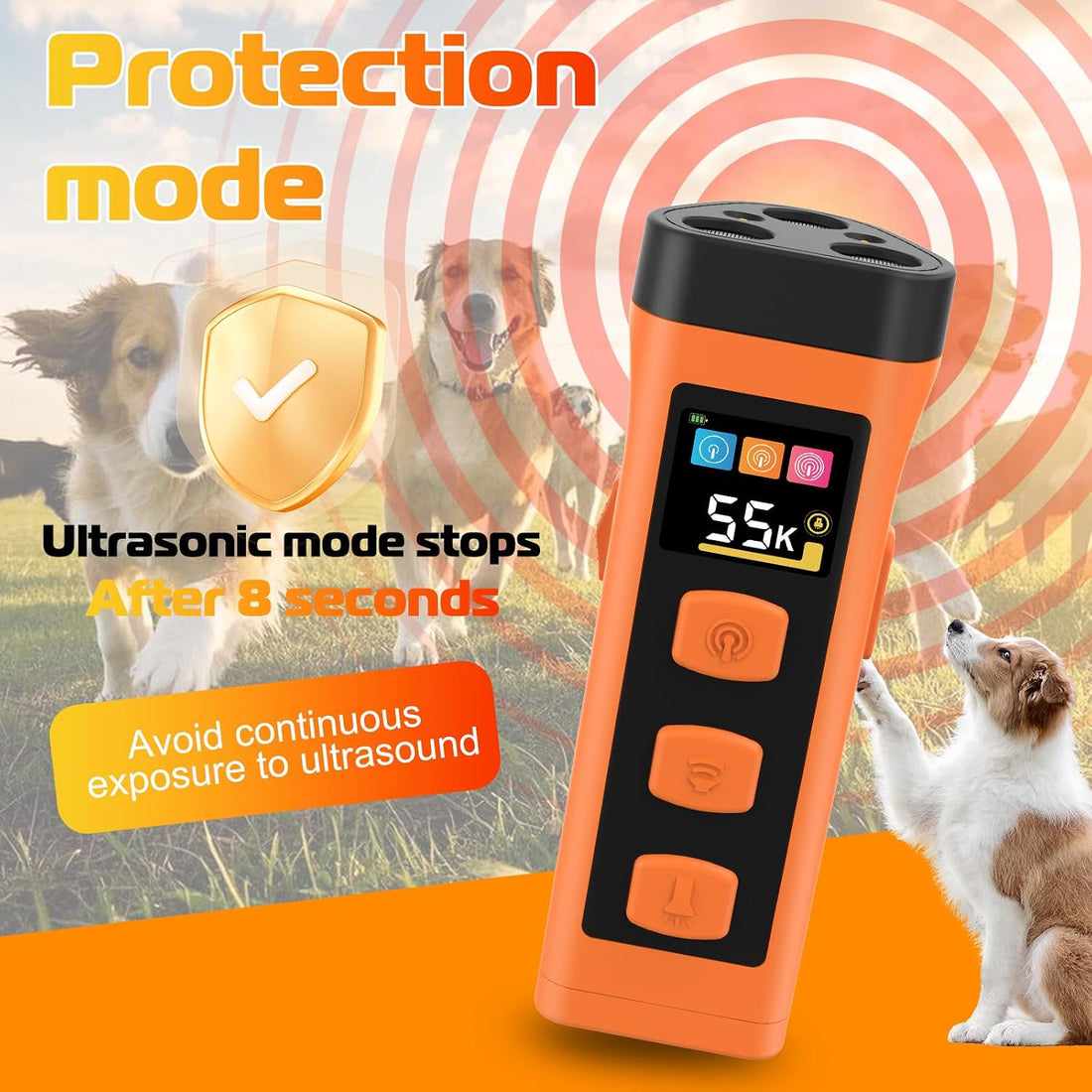 Dog Bark Deterrent Device, 3X Ultrasonic Dog Trainer