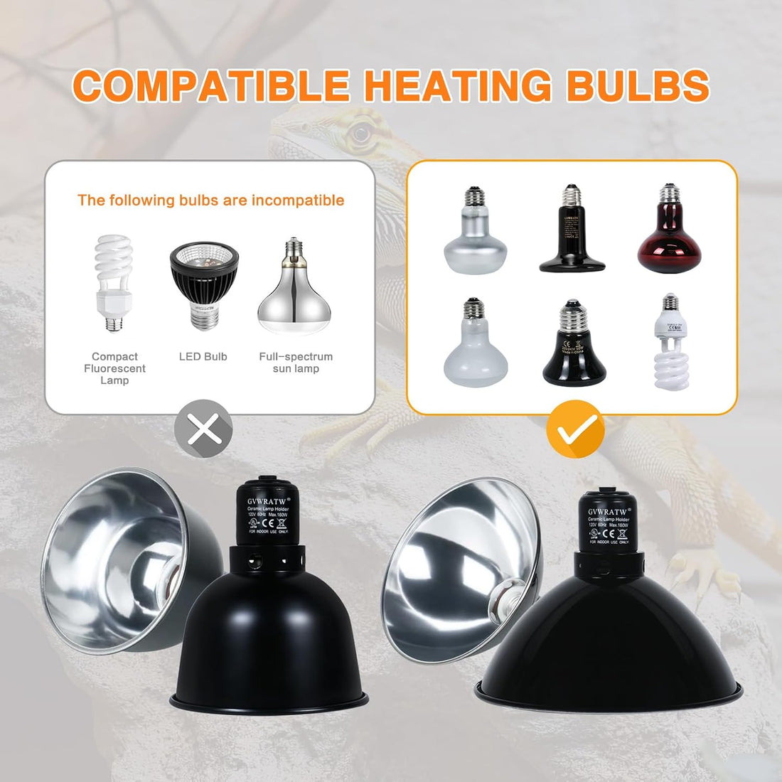 8.5-inch Standard Lamp Dome for Reptile Heating Lamps