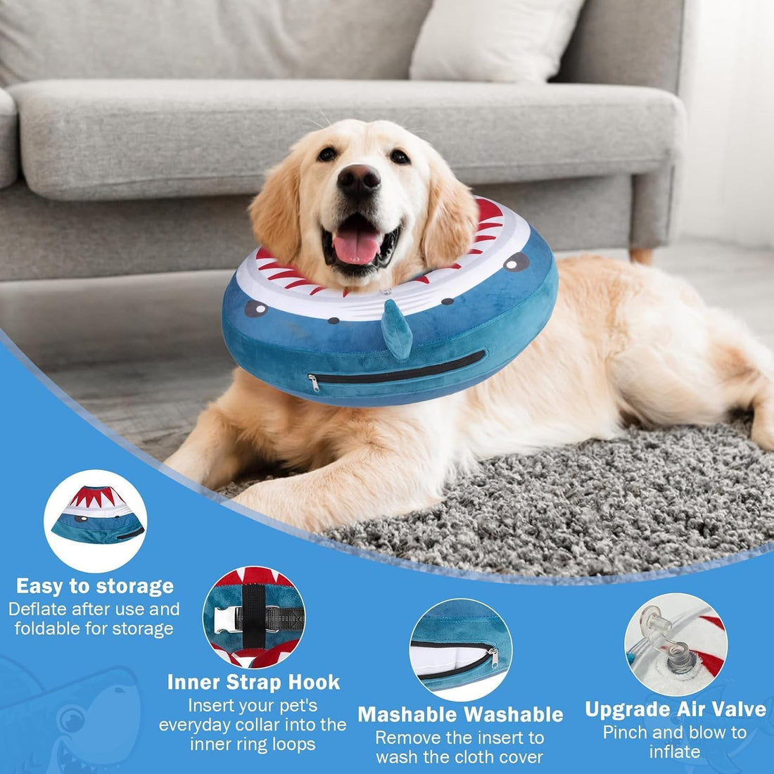SCENEREAL Dog Cone Alternative After Surgery for Small Medium Large