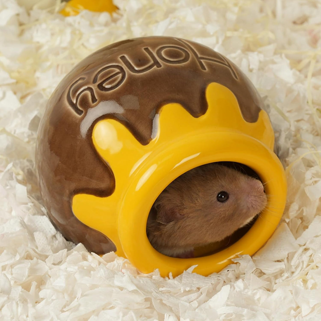Ceramic Hamster Hideout Strawberry Chew Proof Syrian Hide Cool Bed