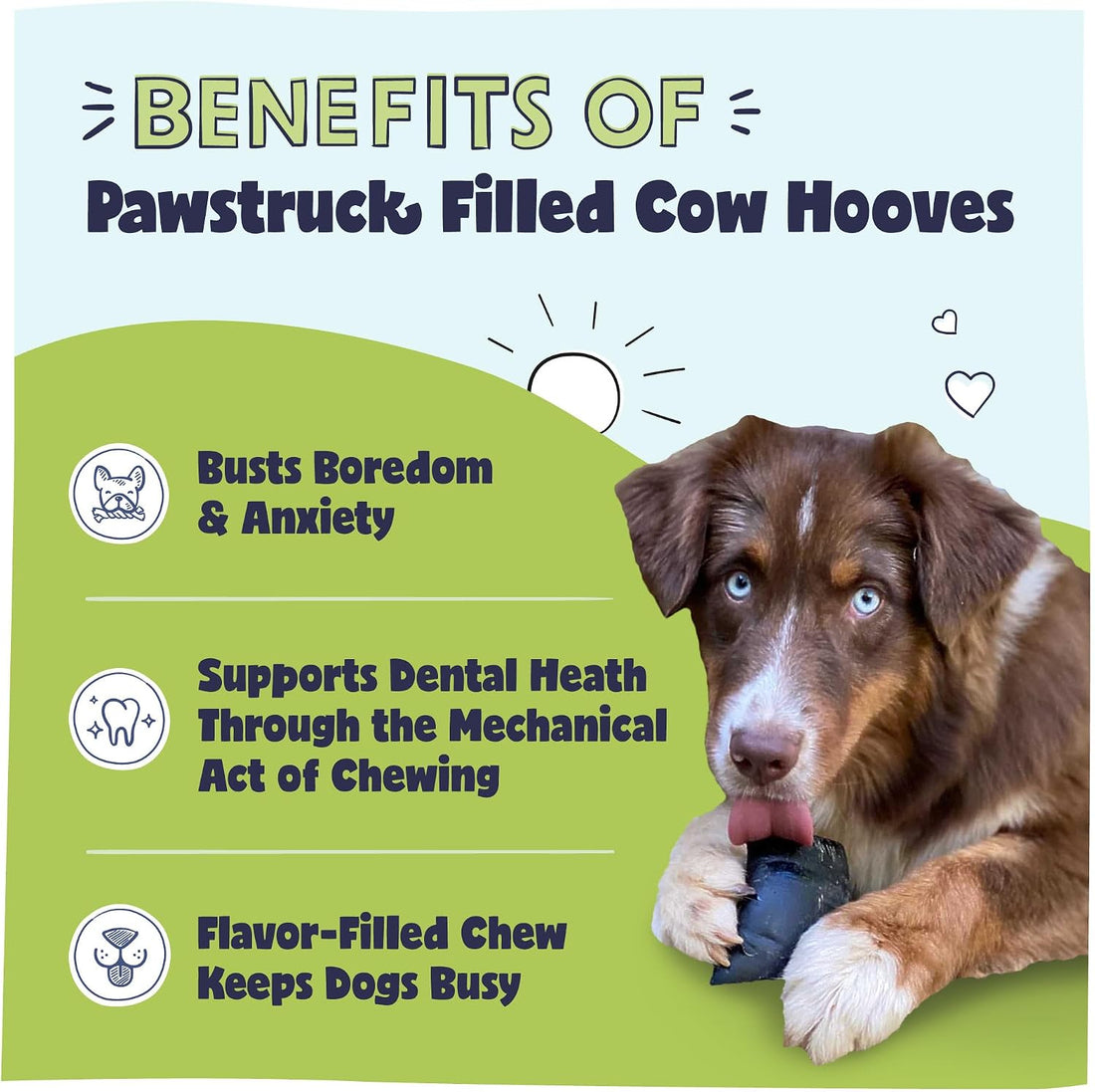 Pawstruck Peanut Butter Filled Cow Hooves for Dogs – Made in USA