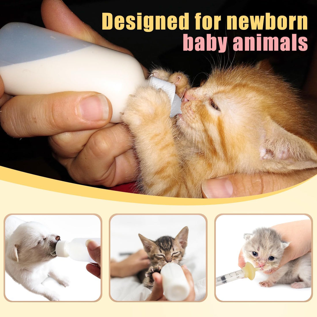 Xuanda Pet Feeding Bottle and Syringes with Nipples for Small Cat Dog