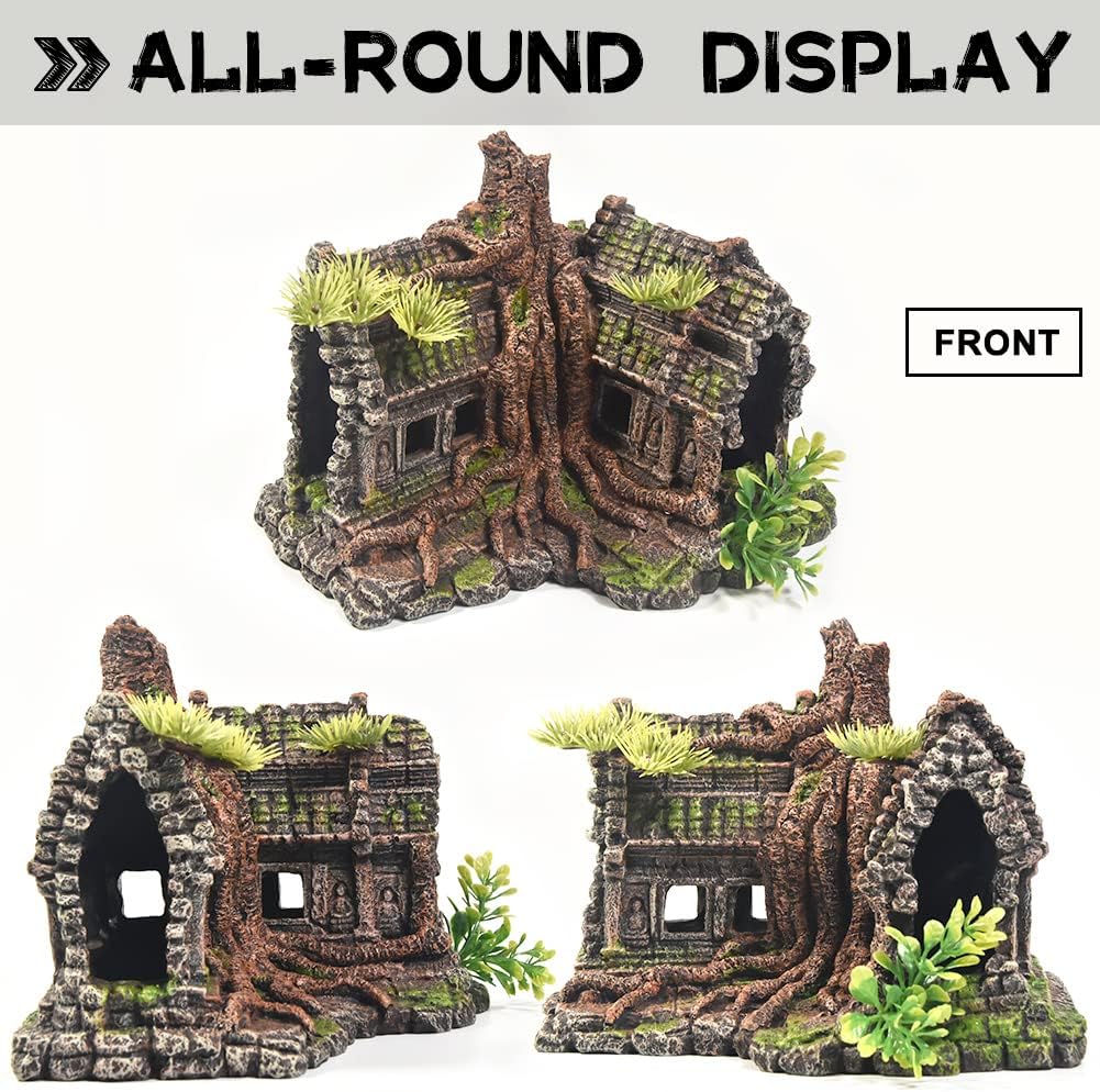 Aquarium Decorations Large Fish Tank Ornament Reptile House Shelter