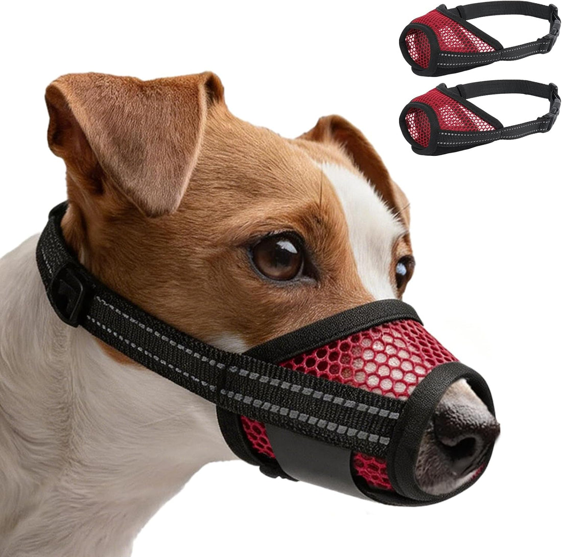 2 Pack Air Mesh Breathable Drinkable Dog Muzzle for Small Dogs