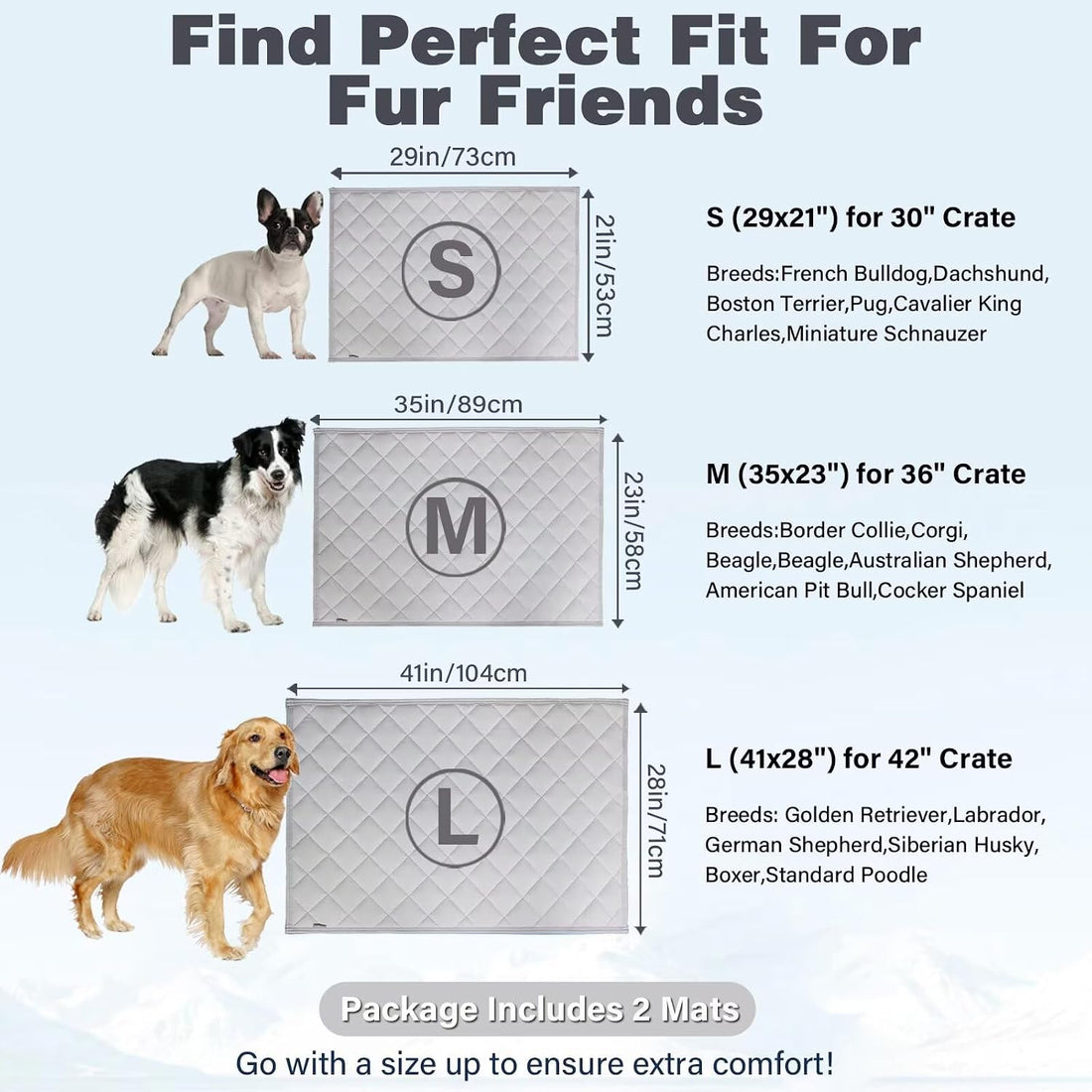 JoyBlooms 2Pack Cooling Mat for Dogs Cooling Pad for Dog Cooling Mat