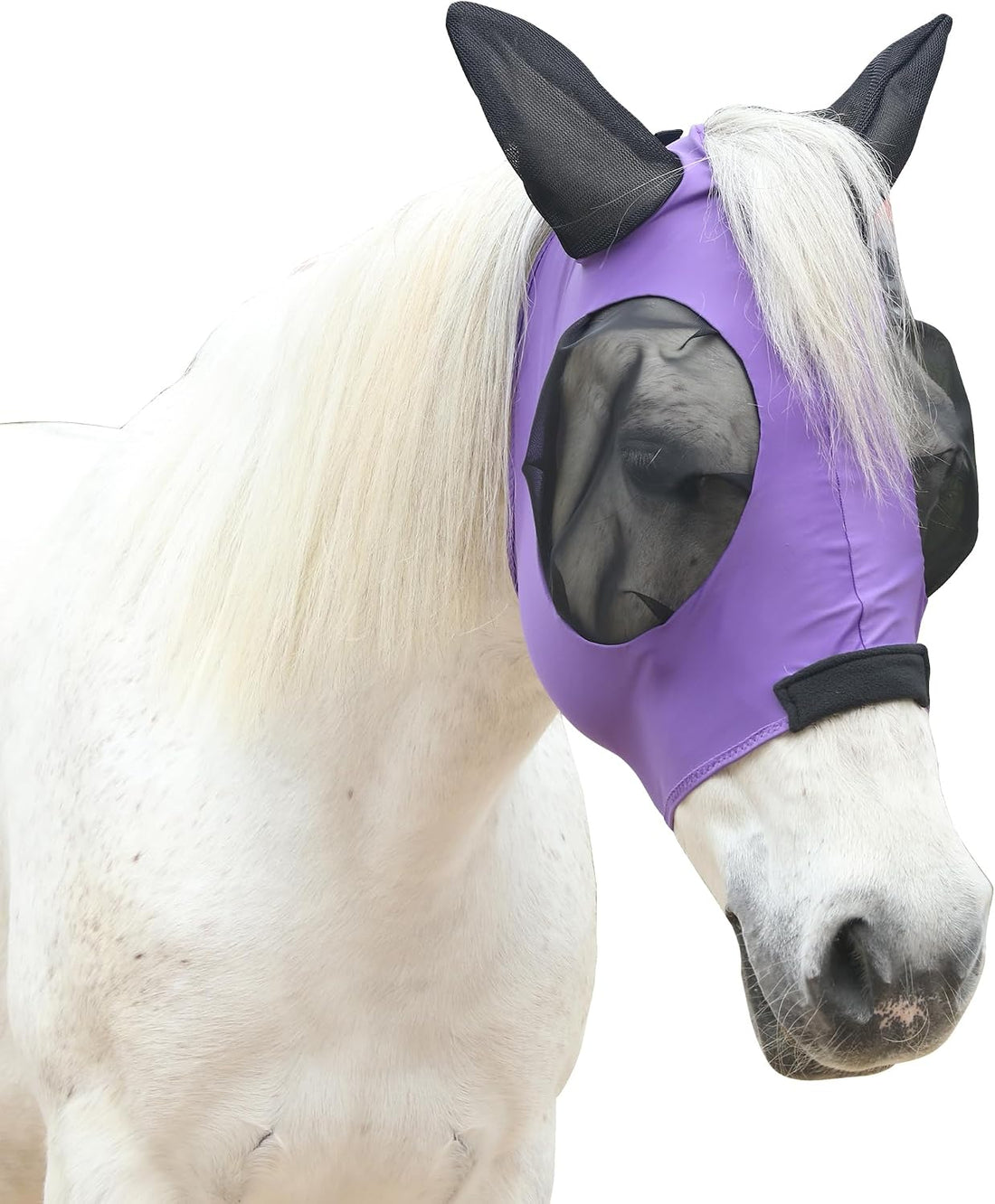 Elastic Fly Mask for Horse with Ear, Equine Fly Mask UV Protection