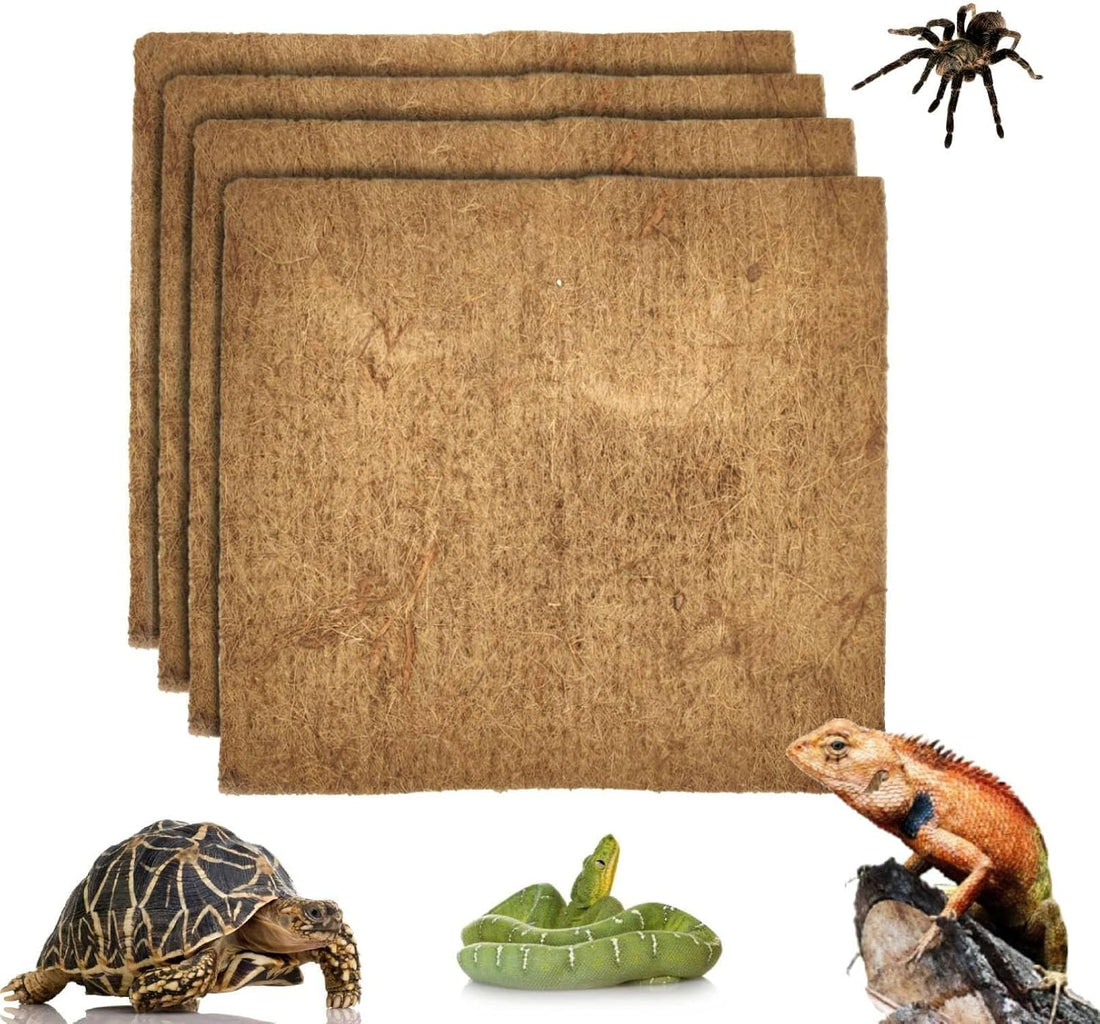 Hamiledyi Reptile Carpet Natural Coconut Fiber Tortoise Carpet Mats