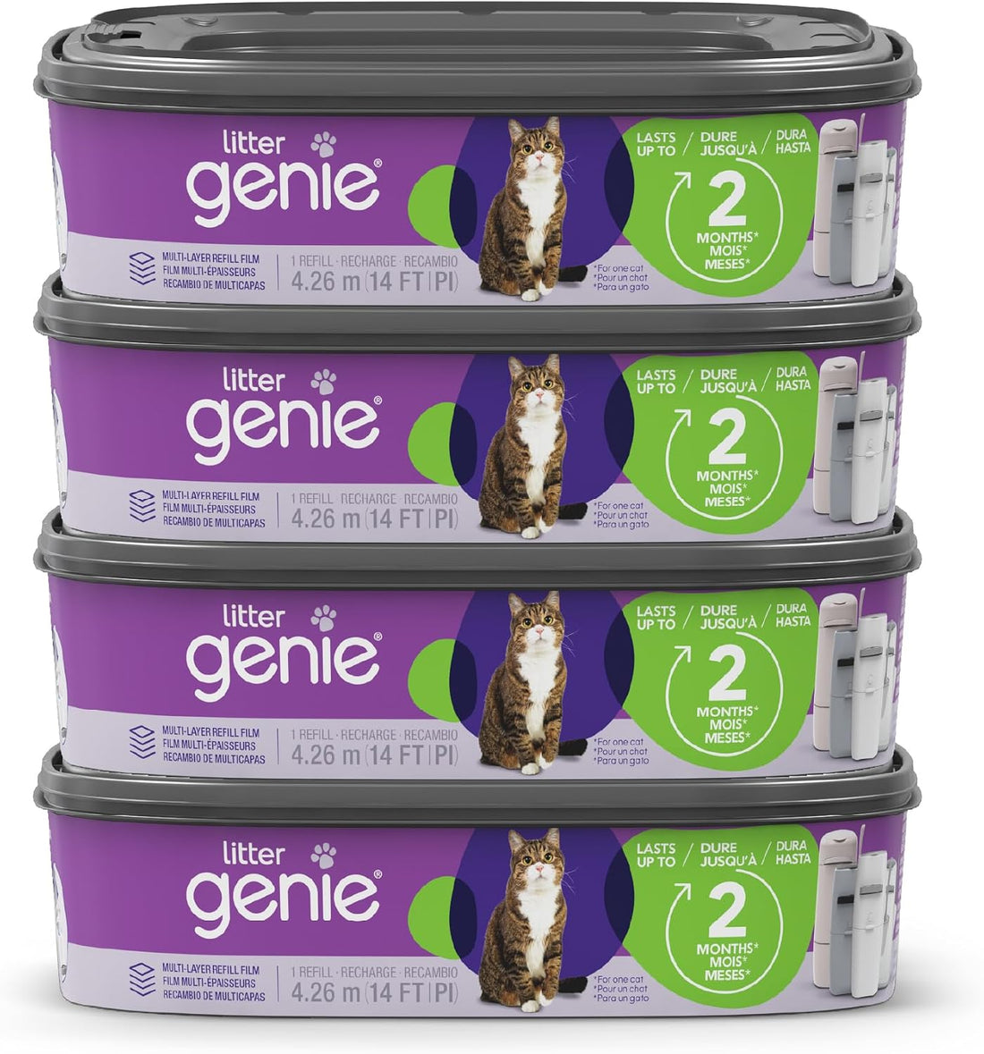Litter Genie Standard Square Refill Bags, 4-Pack