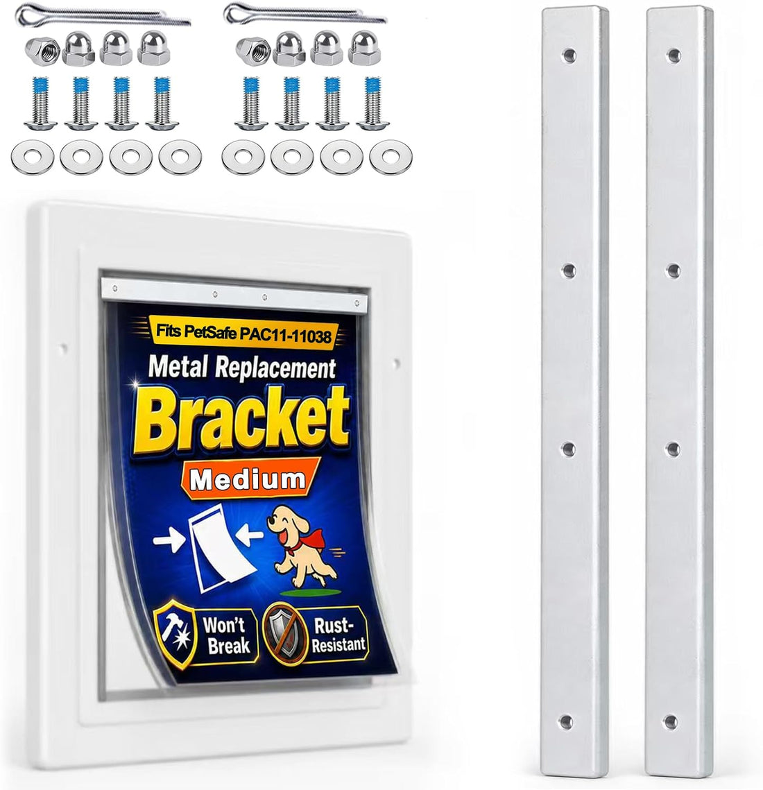 X-Large Alum. Dog Door Flap Bracket Kit for PetSafe PAC11-11040