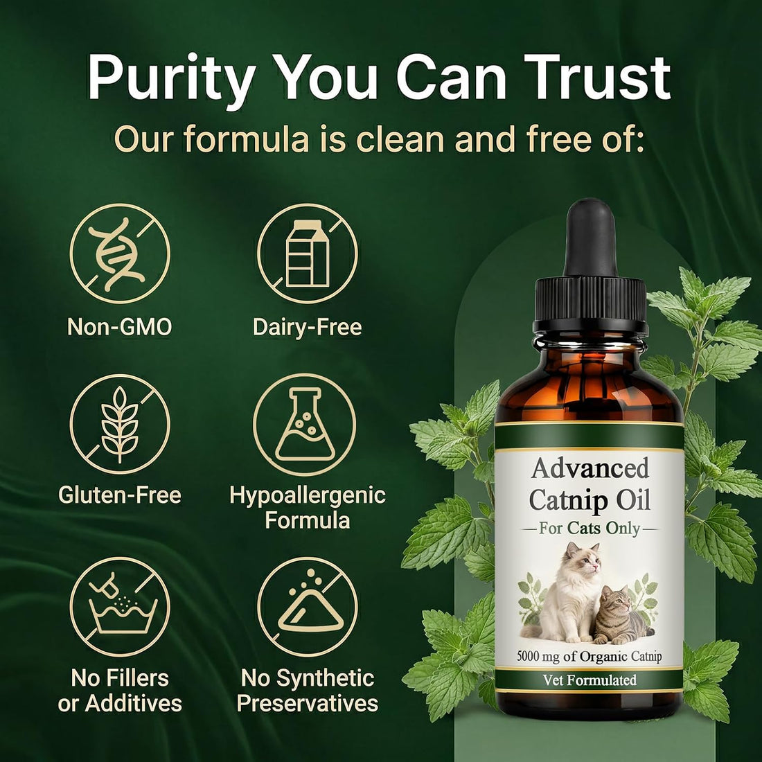 Catnip Oil for Cats, Premium Catnip Essential Oil