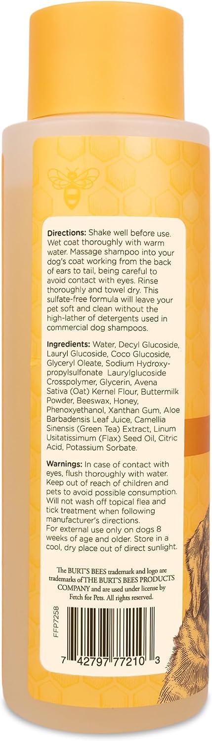 Burt's Bees for Pets Oatmeal Dog Shampoo with Honey