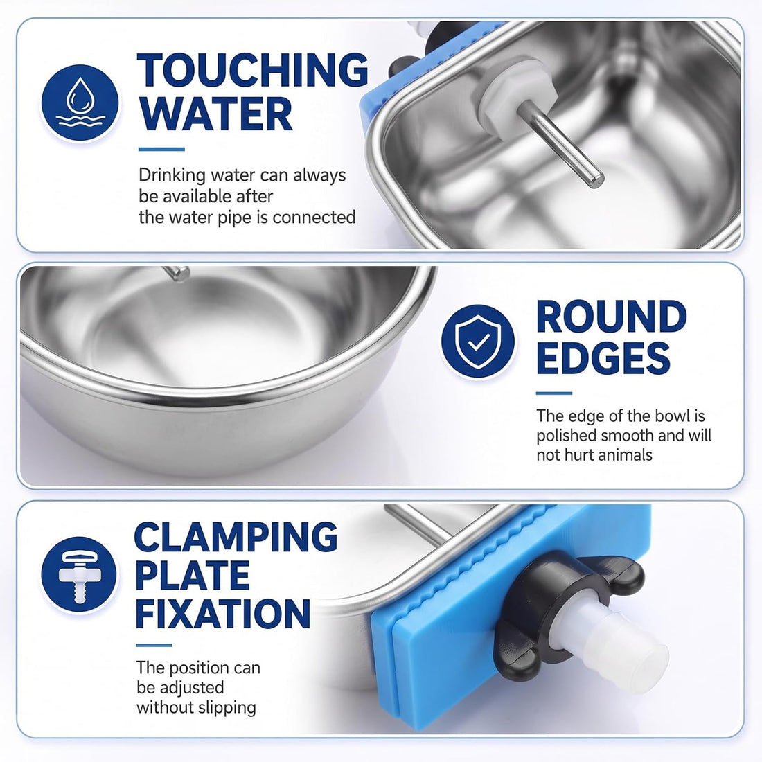 Potchen 10 Pack Rabbit Waterer Bowl