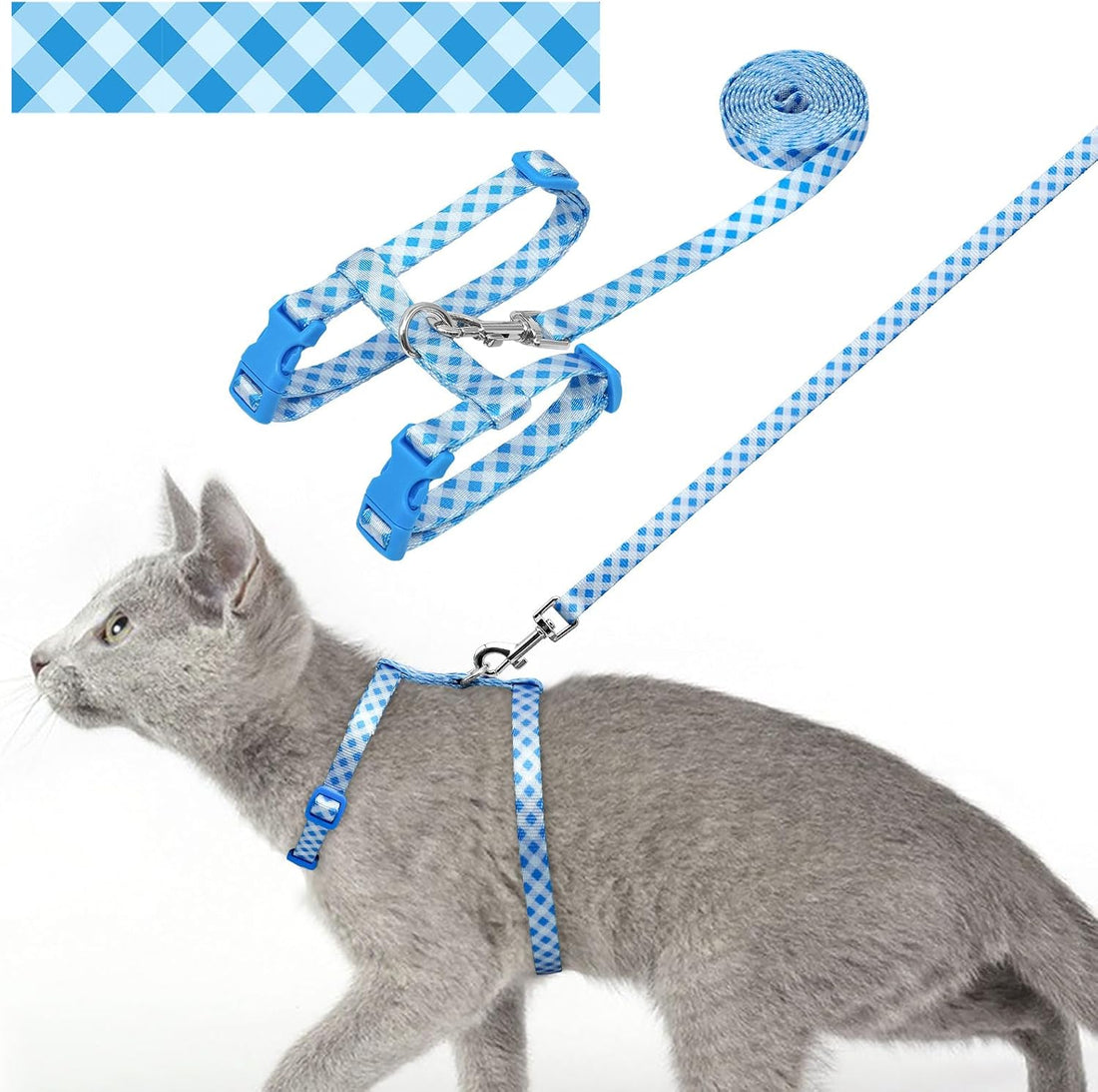 azuza Cat Harness and Leash Set, Escape Proof for Safe Walking
