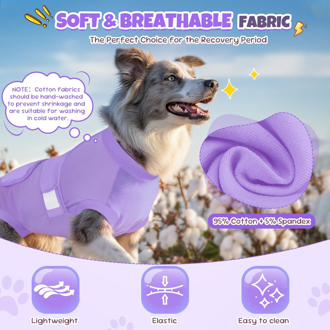 Lukovee Recovery Suit for Dogs, Female Male Spay Neuter Surgery Onesie