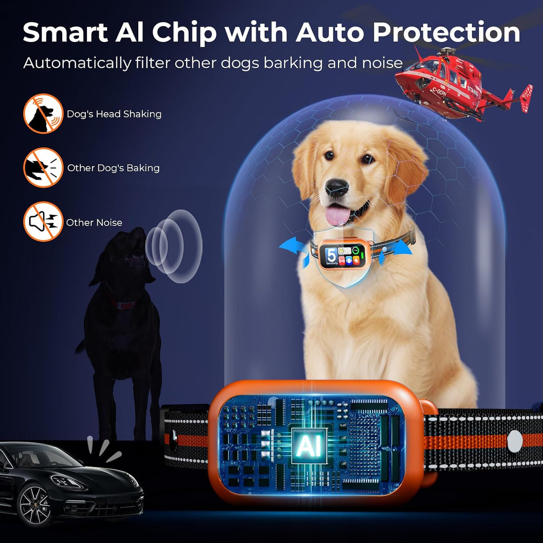 Smart Dog Bark Collar for Small Medium Large Dog