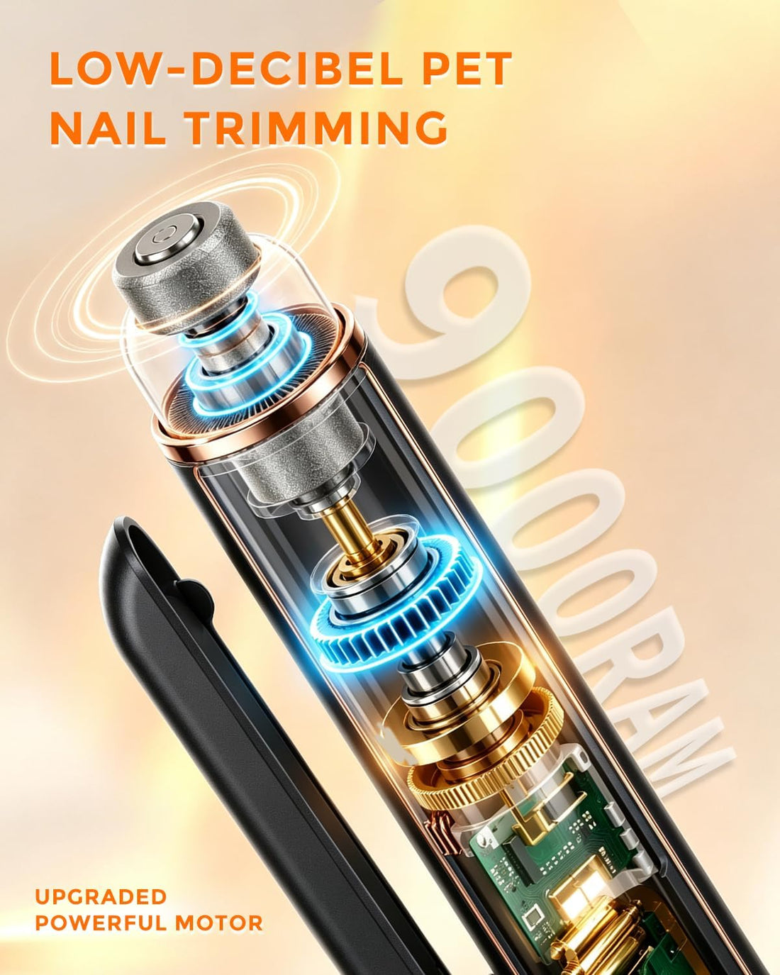 2-in-1 Dog Nail Clippers & Cat Grinder with Dual LED Lights
