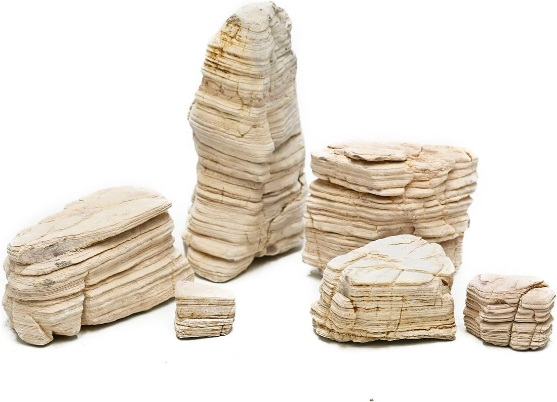 Aquarium Rocks 5lb Fish Tank Stone 2-5 inch Natural Pagoda Rocks