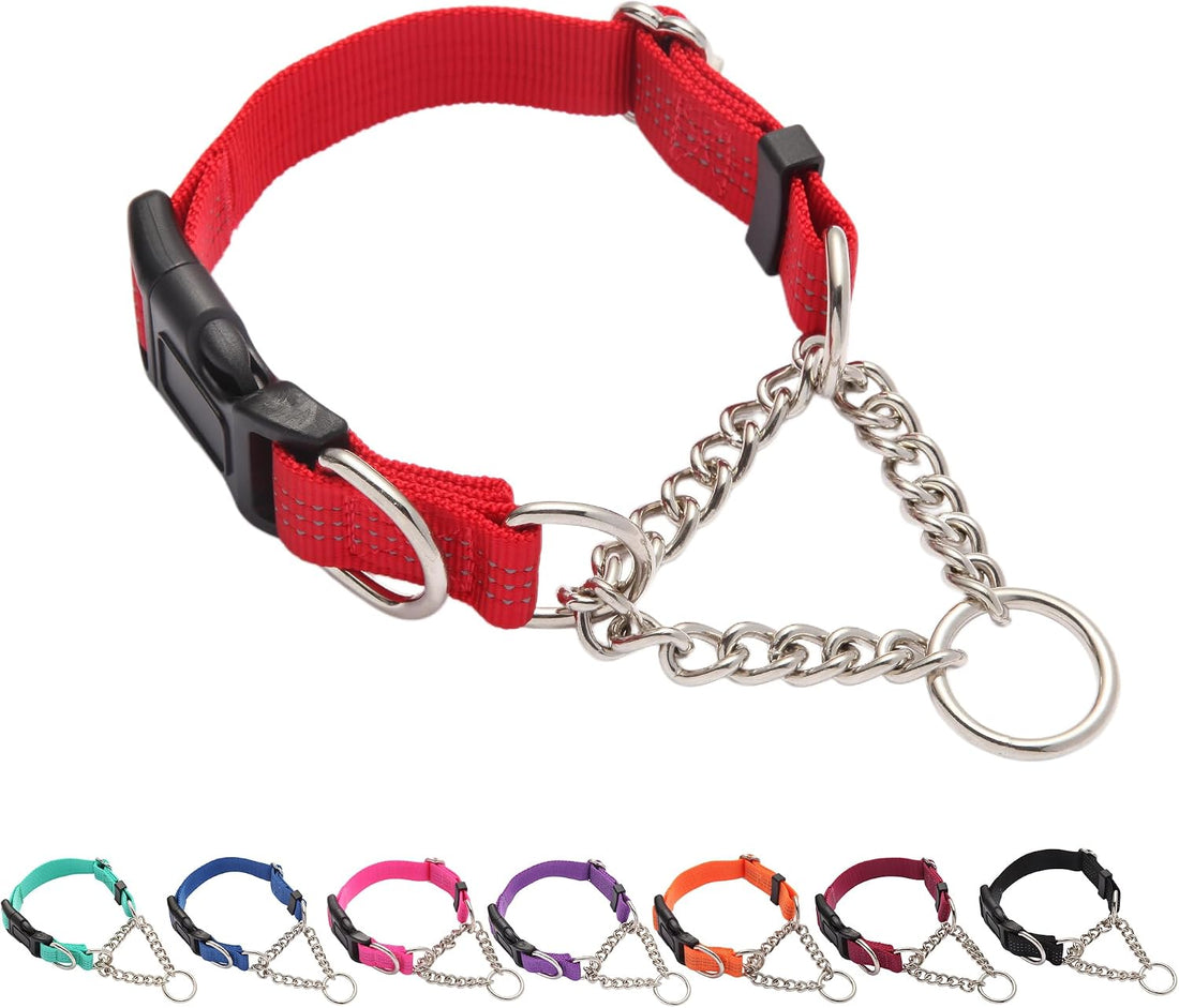 Martingale Collar for Dogs,Escape Proof No Pull, Teal, Large