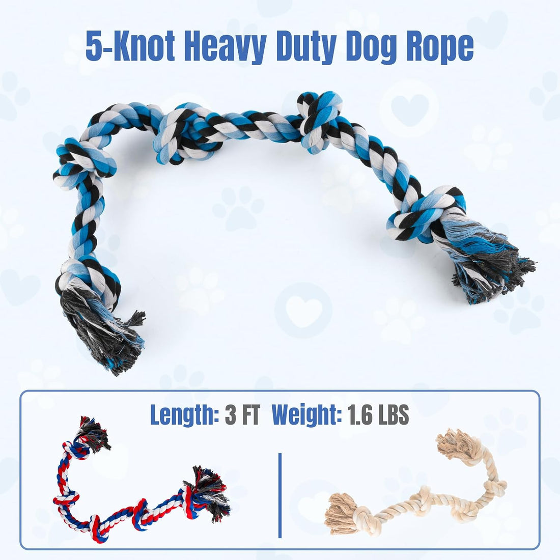 Bmag Dog Rope Toys for Aggressive Chewers