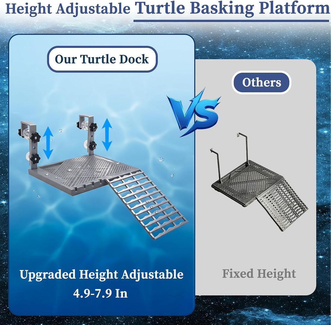 Hanging Turtle Basking Platform with Food Tray and Ramp