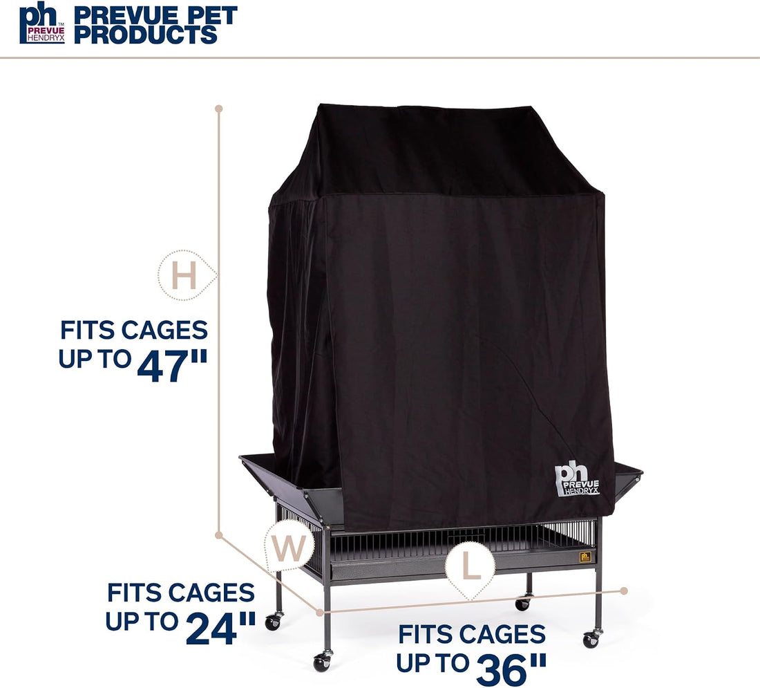 Prevue Pet Products Large Playtop Bird Cage Cover - Black, Size Large